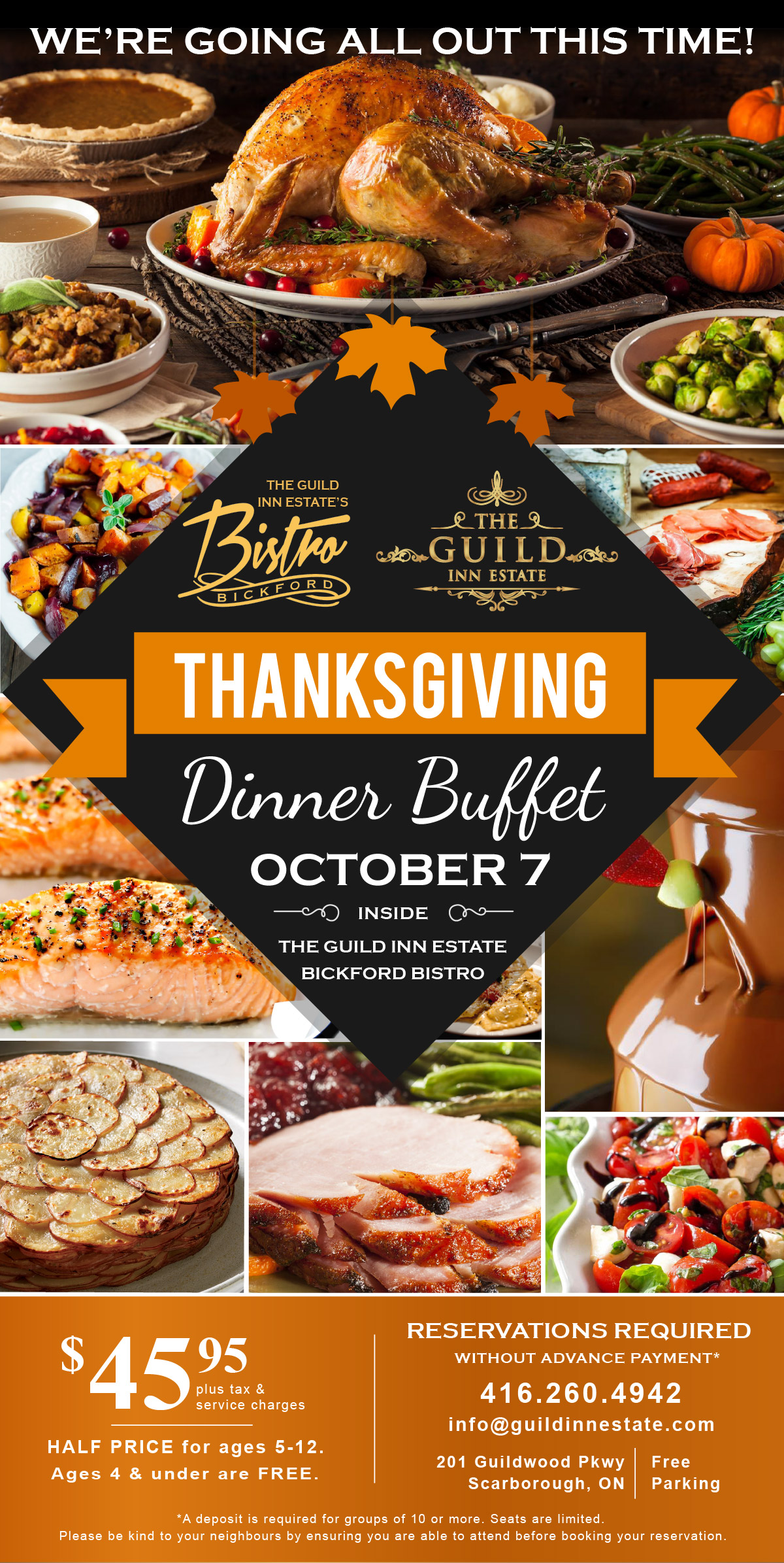 Thanksgiving Dinner Buffet Bickford Bistro
